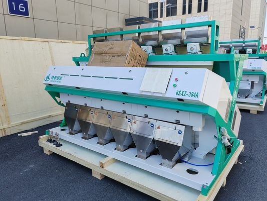 เครื่องคัดเเยกเมล็ดพืช 6 ช่อง 384 ช่อง 4-8T/H ≥99.99% ความแม่นยำ 220V/50Hz