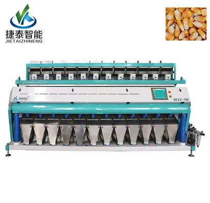 CCD 12 Chutes เครื่องคัดเเยกสีข้าวโพดสำหรับการคัดเเยกข้าวสาลี